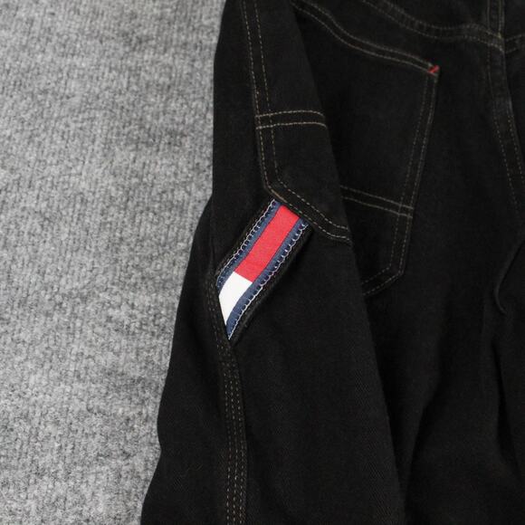 Vintage Tommy Jeans Mens 34 Black Carpenter Denim Baggy Skater 90s Y2K - Picture 3 of 16